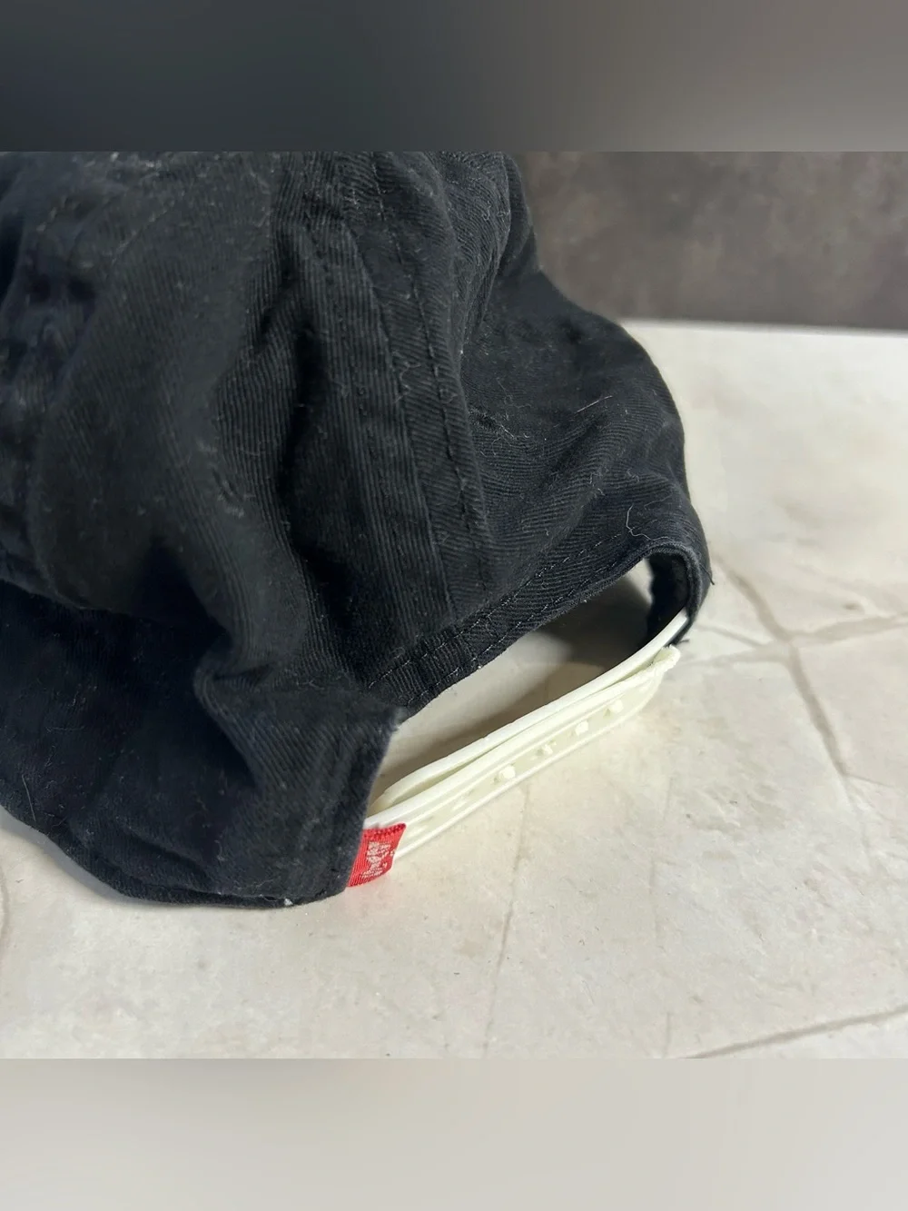Levi's Black and White Kids Baseball Cap with Red Logo